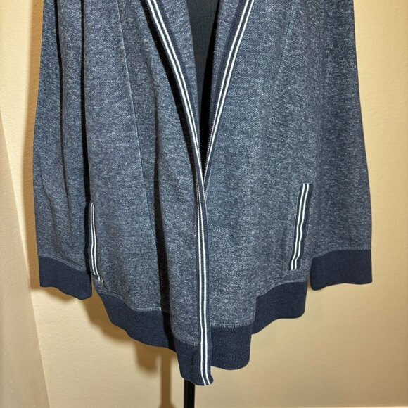 T for Talbots Navy Blue & White Jersey Jacket Leisure - Picture 2 of 10